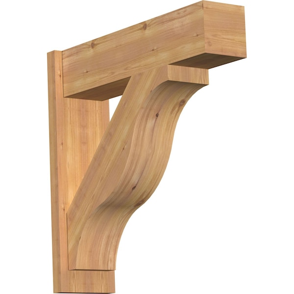 Ekena Millwork Funston Block Smooth Outlooker, Western Red Cedar, 7 1/2"W x 28"D x 28"H OUT08X28X28FST05SWR - main